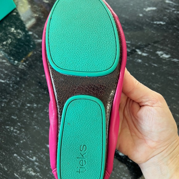 Tieks by Gavrieli Fuchsia Leather Ballet Flats Size 9 - Picture 4 of 11